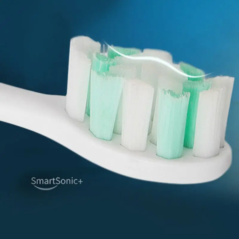 SmartSonic+ Sonic vibrations elektrisk tandbørste hoved, Elektrisk tandbørste udskiftning hoved for SmartSonic+ T3, T5, T6, T8 T10:hvid