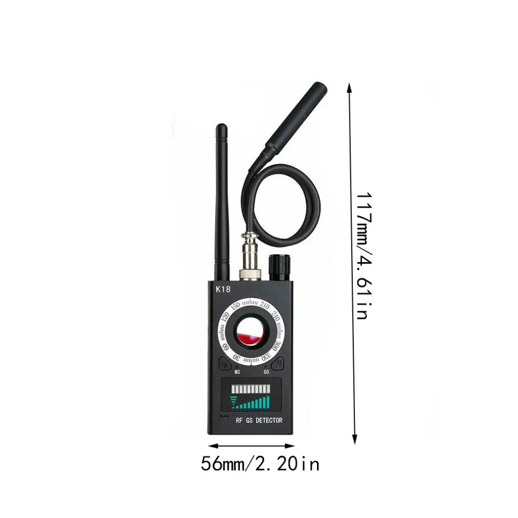 Smukt Designet Holdbar RF-Signal detektor Anti-spy-Detektor Kamera K18 GSM-Lyd Bug Finder GPS-Scanning
