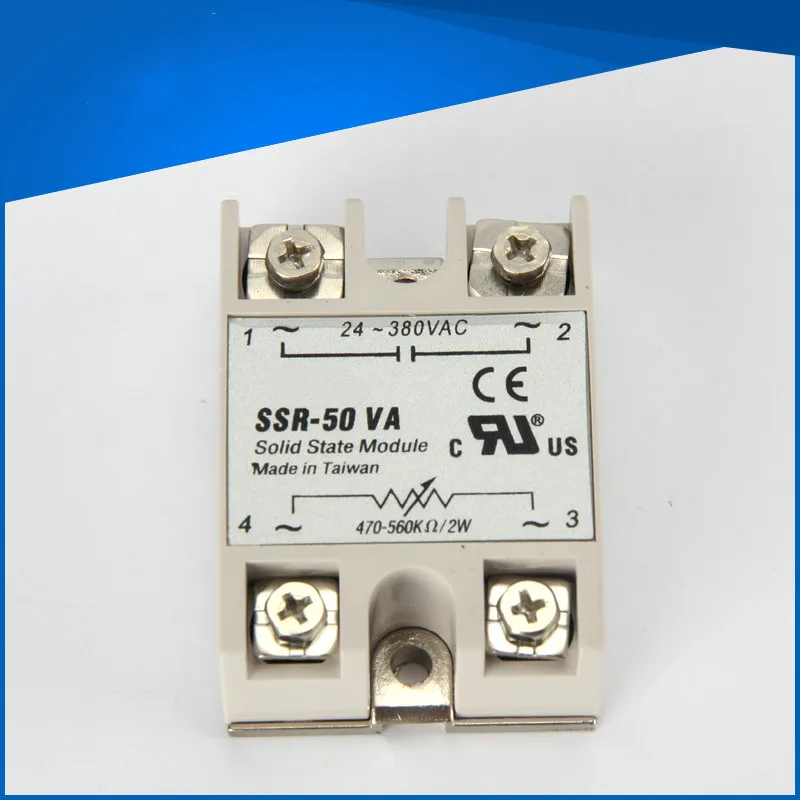 Solid state relæ, SSR-50VA 50A 5000K ohm TIL 24-380V AC SSR 50VA relay solid state Modstand Regulator