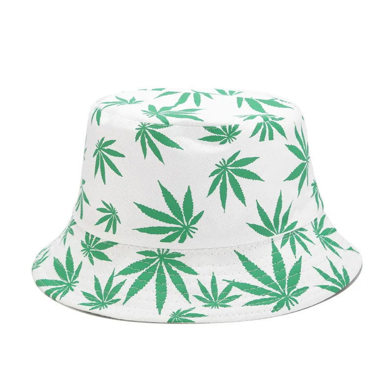 Sommer, Forår Kvinder, Mænd, Par Bomuld Hat Hip Hop Cap Maple Leaf Panama Bucket Hat Solen Flad Top Fisker Hatte Boonie Gave