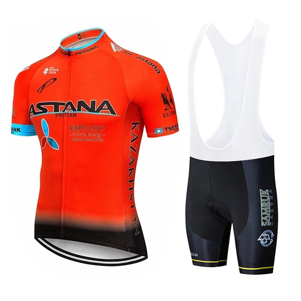 Sommeren 2019 Astana Cycling Jersey røde Sæt MTB Uniform Cykel Tøj Hurtig Tør Cykel Tøj Herre Korte Maillot Culotte Passer til