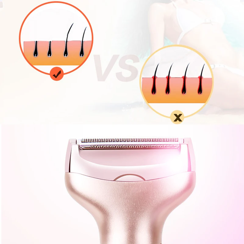 SONAX PRO 2 I 1 Multifunktions-Kvinder Shaver Genopladeligt Elektrisk Shaver Razor Epilator Bikini Trimmer Bærbare Shaver Sæt