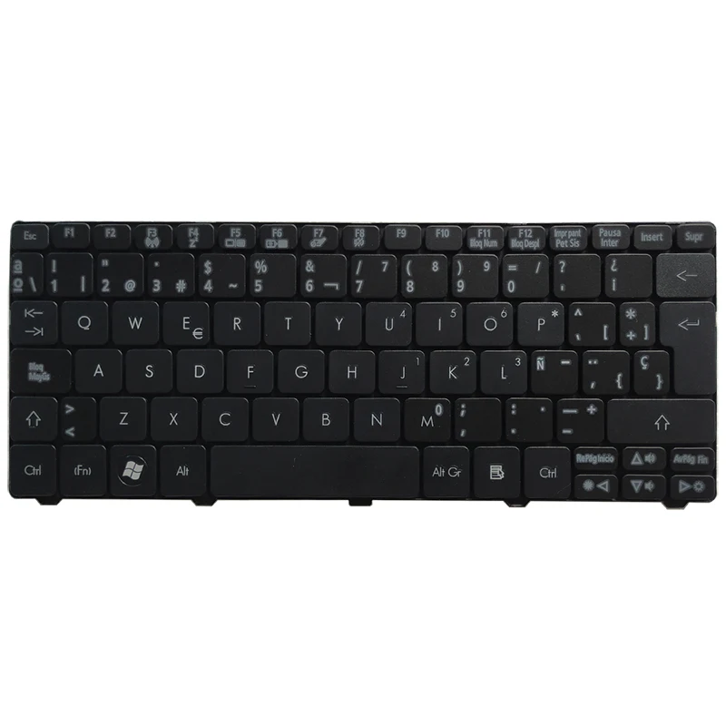 Spansk Tastatur til Gateway Mini LT21 LT25 LT27 LT28 LT2100 LT32 til Packard Bell Dot SPT SE 723 SE2 S-E3 S E2 SE3 SC SP Black