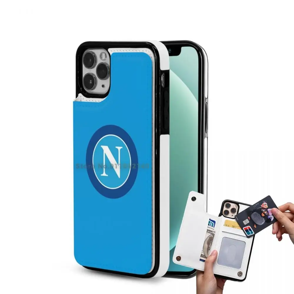 Ssc Napoli I Serie A, Italien Team Logo Læder Tegnebog, Mobiltelefon Case For Iphone 12 11 Pro Max Mini Xs-Xr 7 8 Plus-Kort Holderen Som Roma