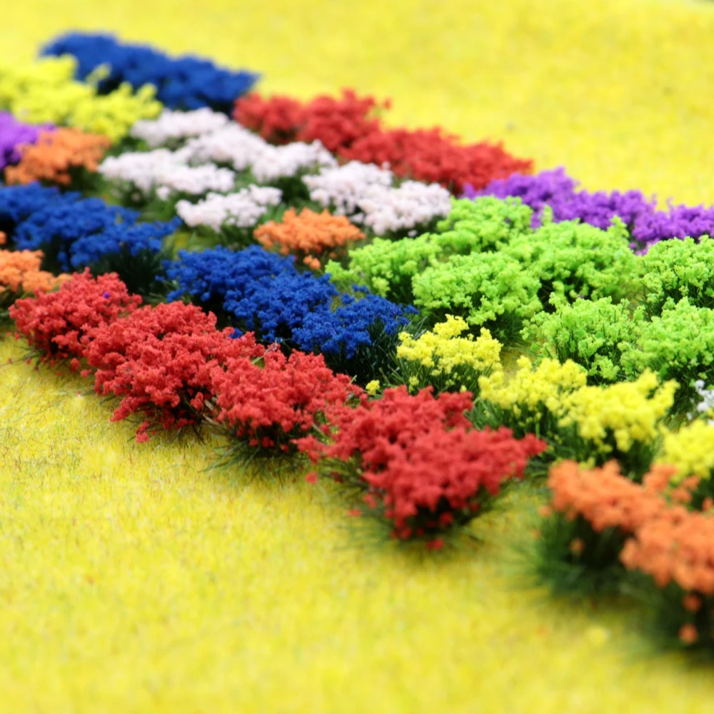Steg Simulering Blomst Bush Anlægget Model Toy 8 Farver, Hvilket Gør Sand Bordet Landskab Simulering Scene Diorama Ukrudt