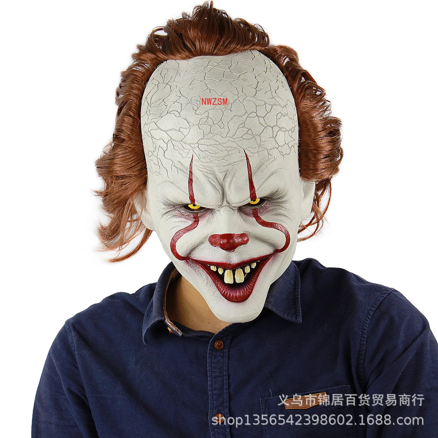 Stephen King ' s It-Maske Horror Klovn Pennywise Joker Maske Klovn Latex Maske Cosplay Kostume Halloween Rekvisitter