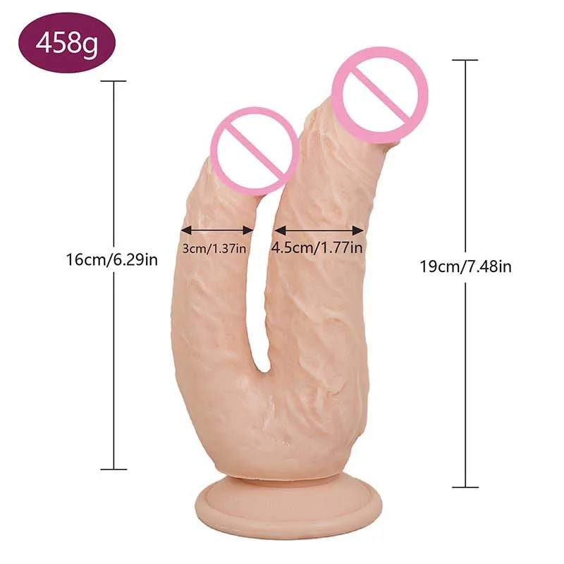 Stor realistisk dildo stor penis dobbelt sidet dildo hoved super lang anal plug stor pik voksne kvinder Onani sexlegetøj