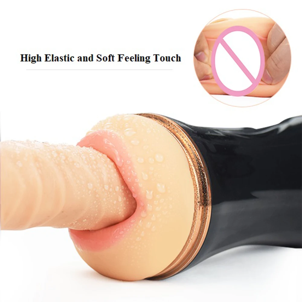 Sugende Sex Legetøj til Mænd 7 vibrationsfrekvens Silikone Kunstig Vagina Oral Sex Male Masturbation Pocket Pussy Sex Værktøj