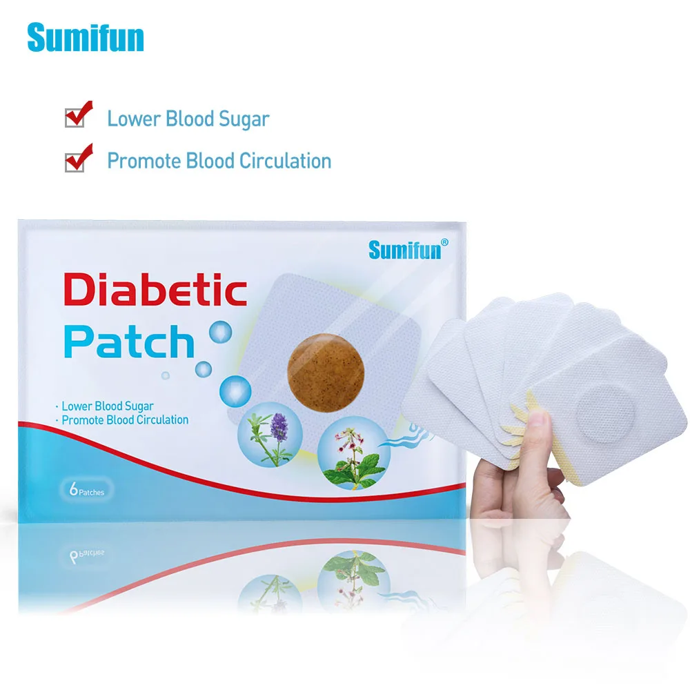 Sumifun 30stk/Masse Diabetes Patch Reducere Højt blodtryk, der Stabiliserer Sukkersyge Patch Medicinsk Naturlige Urter Diabetisk Gips D1791