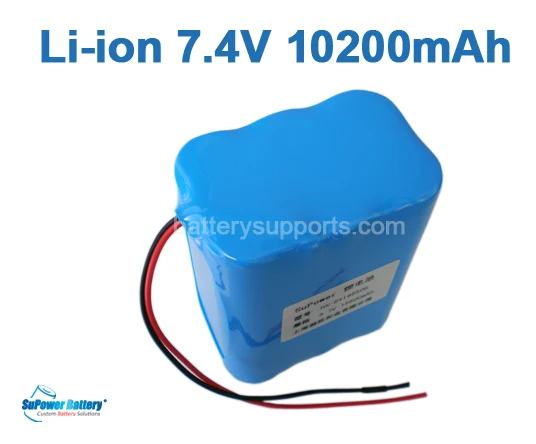 SuPower 7.2 7.4 V V 8.4 V 18650 10.2 Ah Lithium-ion Li-ion Genopladeligt Batteri Max. 2A med indbygget beskyttelse kredsløb