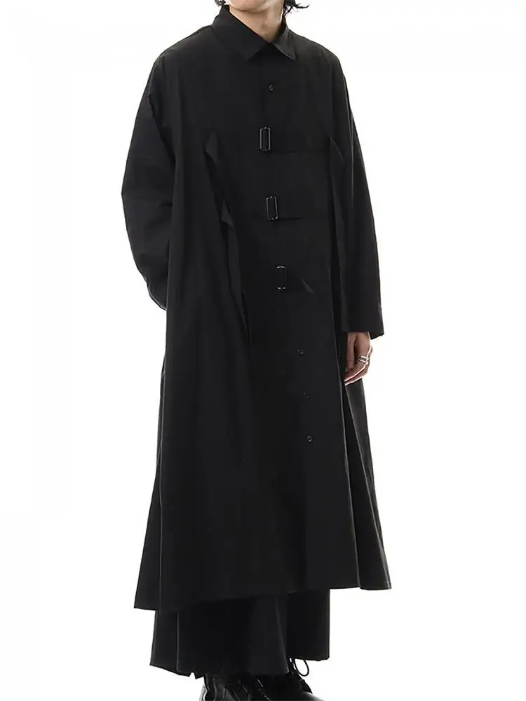 S~6XL!!! Kan tilpasses Nye Mænds tøj, mode Yamamoto lang vindjakke metal spænde løs i stor størrelse pels jakke