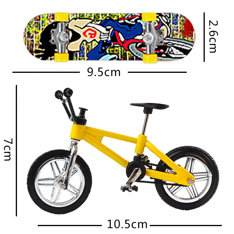 Sæt Mini Scooter To-Hjulet Scooter Børns Gave Pædagogisk Legetøj Finger Scooter, Cykel Fingerboard Skateboard Flere Farve