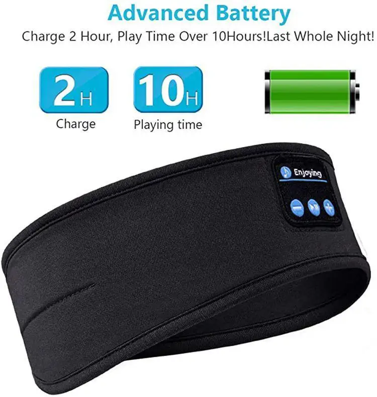 Søvn Hovedtelefoner Bluetooth-Pandebånd-Wireless Sport Hovedtelefoner med Hovedbøjle Ultra-Blød Musik Hovedbøjle