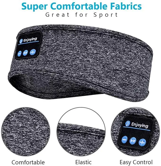 Søvn Hovedtelefoner Bluetooth-Pandebånd-Wireless Sport Hovedtelefoner med Hovedbøjle Ultra-Blød Musik Hovedbøjle