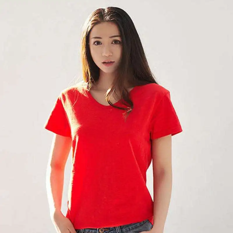T-Shirt til Kvinder Tøj 2020 Fashion Tee Top Mode Bomuld dame t-Shirt rød