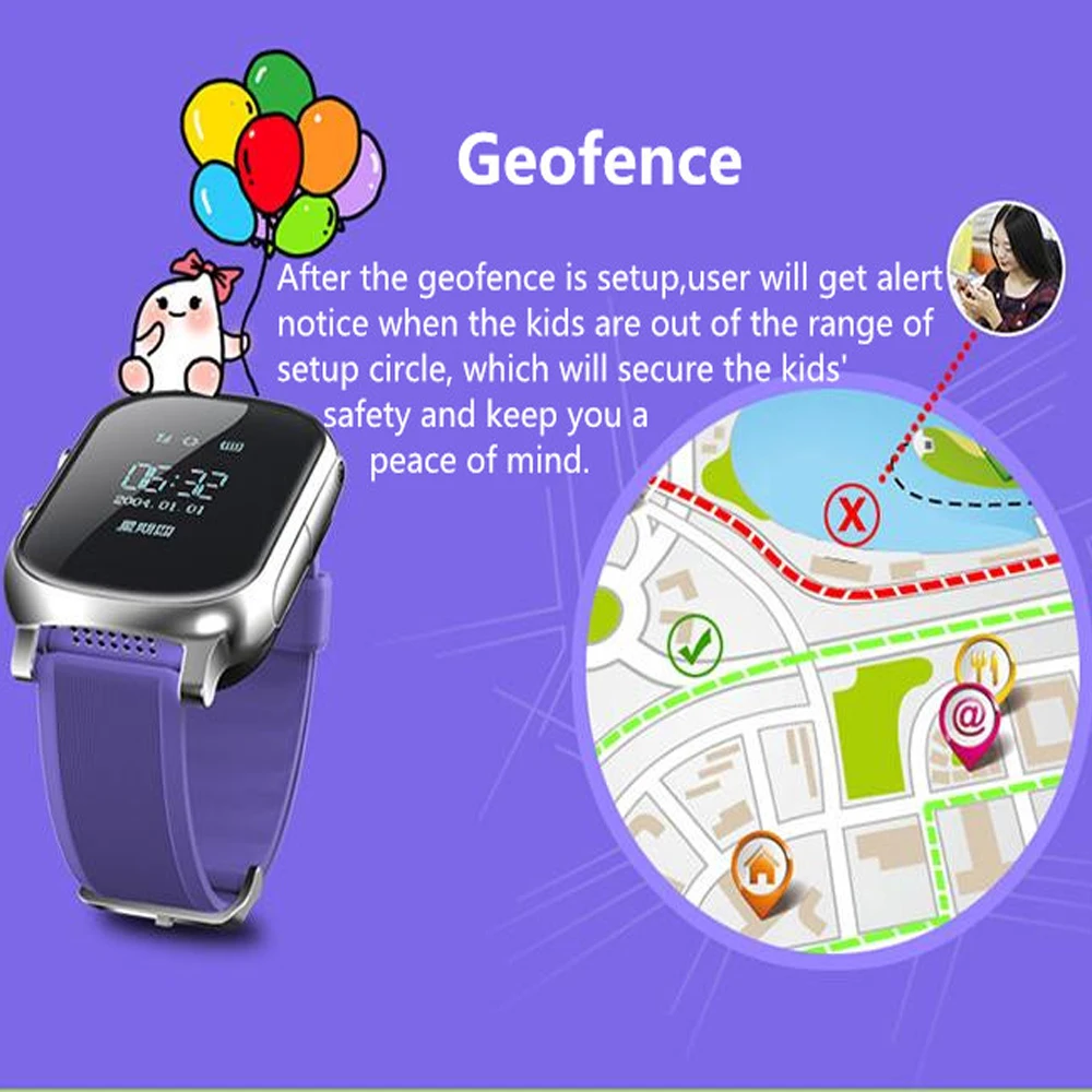 T58 Smart Ur GPS Wifi Smart Tracker Antil-tabte Baby Fitness Tracker SOS-Børn Smartwatch Studerende Børn Smartwatch.
