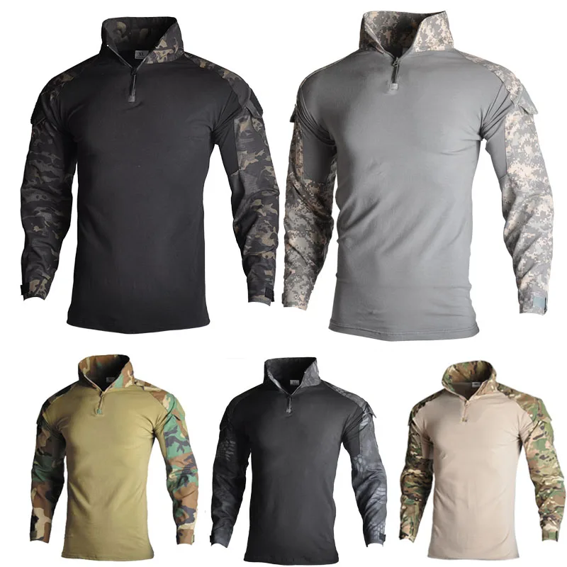 Taktisk Camouflage Bekæmpe Airsioft Shirts Militær Uniform Tøj, der Passer Mænd AMERIKANSKE Hær Militære Åndbar Jagt Winproof Shirt