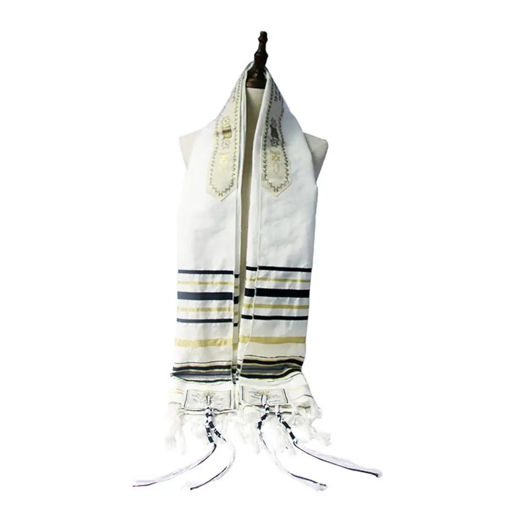 Tallit Bøn Sjal Israel Polyester Talit Tallis Israelske Bede Tørklæder Priez Wraps Bøn Sjal Talis
