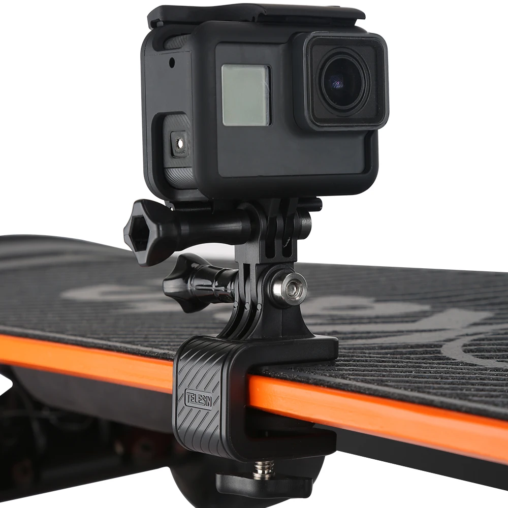 TELESIN Skateboard Mount Holder Stand Klip til GoPro Xiaomi YI for EKEN for DJI Osmo Action Kamera Sport Tilbehør