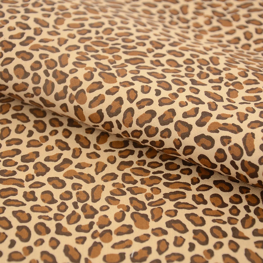 Teramila Leopard Mønster Print af Per Meter Bomuld Stof til DIY Tøj Sy Klud Tøj Kjole Håndarbejde Quilt