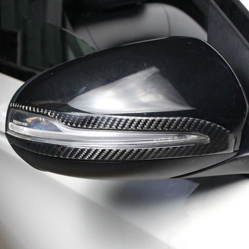 Til Mercedes Benz C-Klasse W205 C180 C300 C200 2STK Carbon Fiber bakspejlet Anti-rub Strip Anti-kollision Beskyttelse Mærkat