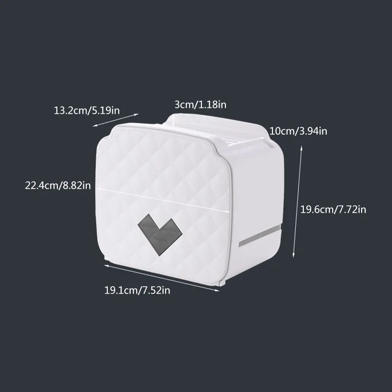 Toiletpapirholder Rulle Papir Rør Badeværelse Plast Vandtæt Tissue Box Toilet Papir I En Skuffe Vægmonteret Opbevaringsboks Organizer