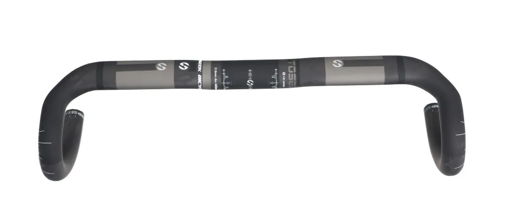 TOSEEK Carbon Fiber Cykelstyr Vej Styr Bent Bar spindeldiameter 31.8 mm Styr Bredde 400/420/440mm