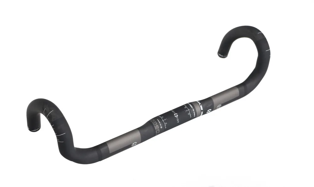TOSEEK Carbon Fiber Cykelstyr Vej Styr Bent Bar spindeldiameter 31.8 mm Styr Bredde 400/420/440mm
