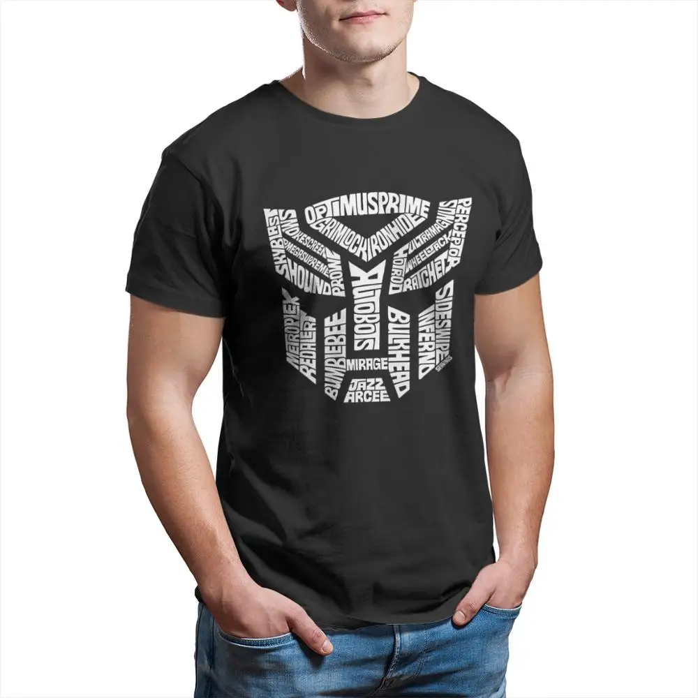 Transformer Autobots Hvid Animationsfilm Tøj Design Transformere Science Fiction Action Film Bomuld Mænd T-Shirt