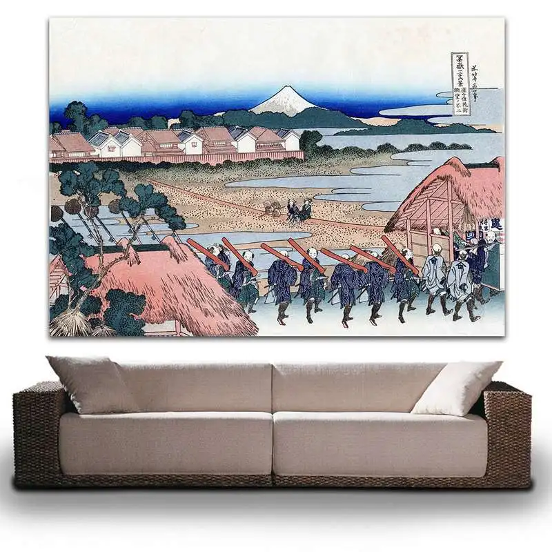 Tredive-seks Udsigt over Fuji-Bjerget Berømte Japanske lærred kunst Ukiyo-e, der Mestrer det Abstrakte Maleri plakater og Print Væggen i Hjemmet Indretning