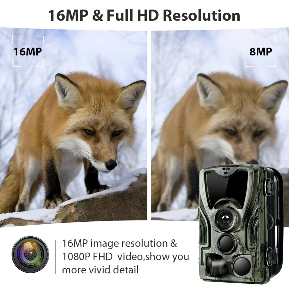 Trådløse Trail Jagt Kamera Med 2STK 5000Mah Oplader Lithium Batteri 16MP 1080P Foto-Fælder 0.3 s Wild Overvågning