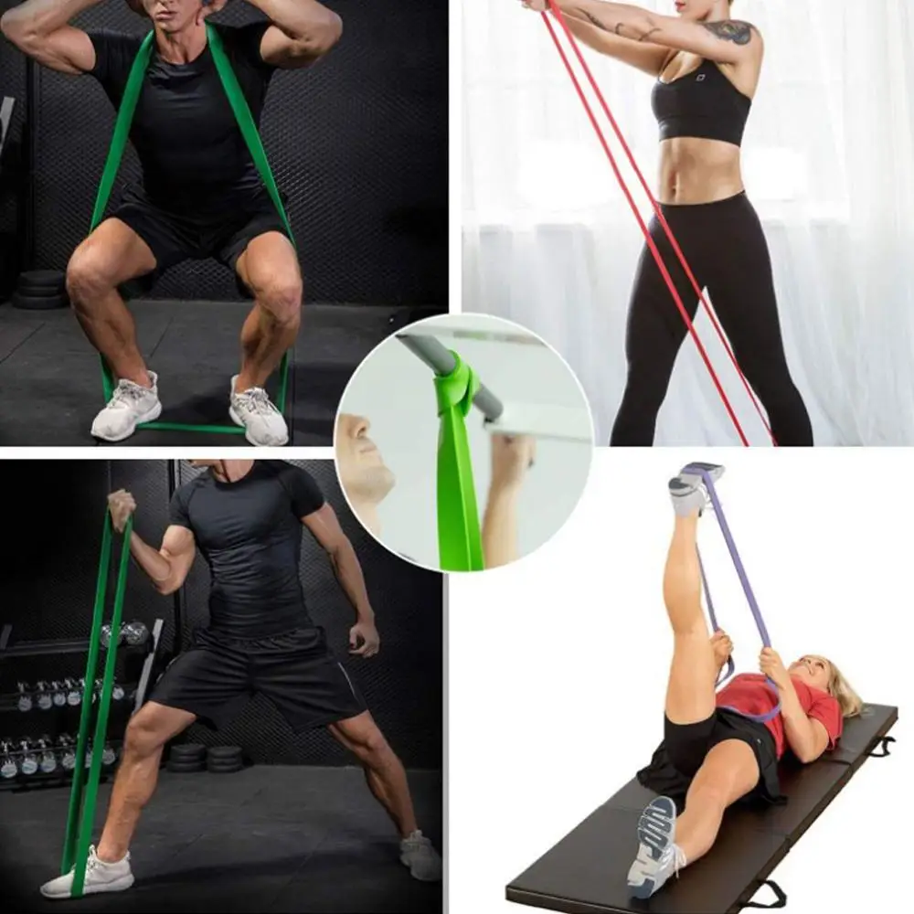 Trænings-og elastikker Modstand Band Unisex 208Cm Yoga Elastisk Bånd Sløjfe Expander, Motion, Sport Udstyr Unisex