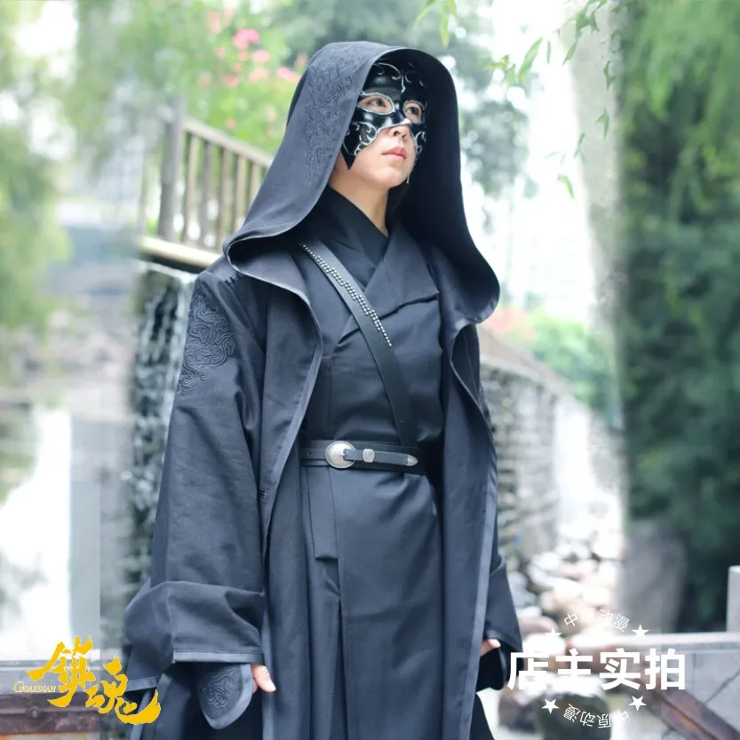 TV-Serien Værge Wei Shen Cosplay Kostume Hei Pao Shi Sort Outfit Hanfu Cosplay Halloween Jul Kostumer Til Kvinder, Mænd