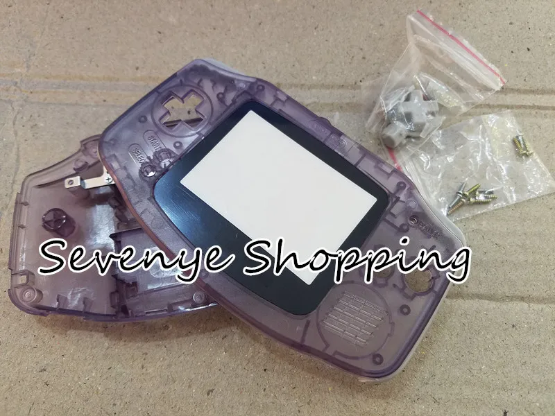 Udskiftning Klart, Lilla Komplet Boliger etui Til GBA Shell Cover Til Nintendo Game Boy Advance
