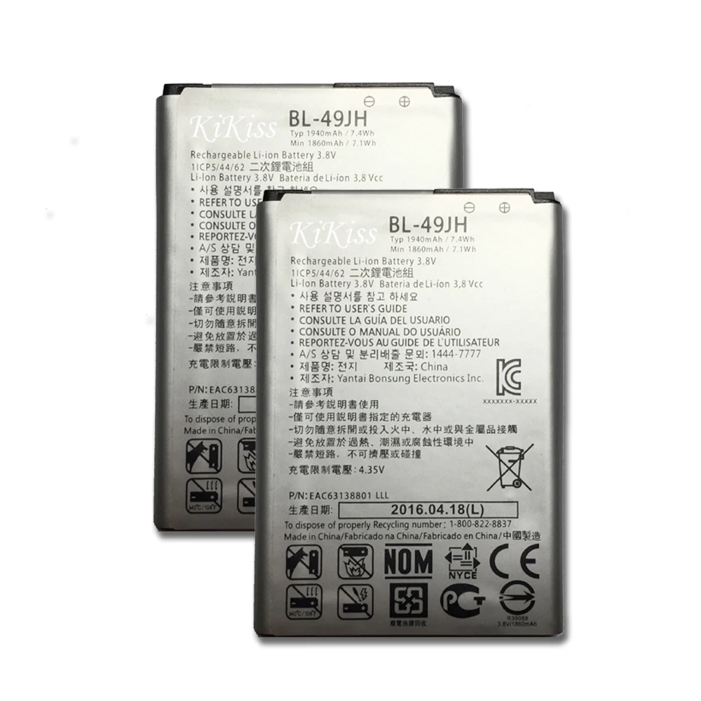 Udskiftning mobiltelefon Batteri BL-49JH 1940mAh For LG K3 LS450 K4 K120 Amok K121 K130 k120e K130e Oprindelige Telefon Batterier