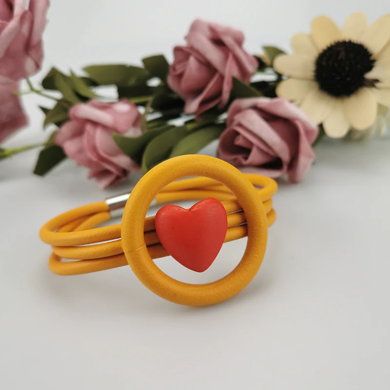 UKEBAY Nyt Hjerte Kærlighed Armbånd Til Kvinder 2020 Mode Charme Armbånd Orange Kæde Kwaii Smykker Boho Armbånd Designer Smykker