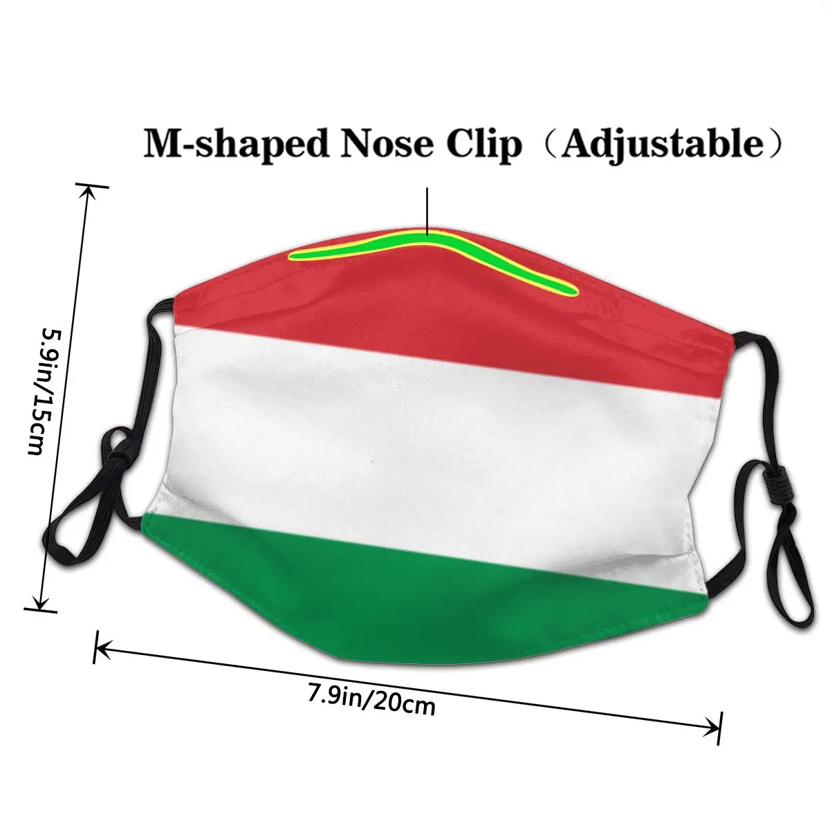 Ungarn Flag Genanvendelige Trykt Munden Ansigt Maske Anti Vind Kolde Bevis Vinter Beskyttelse Dække Respirator for Mænd