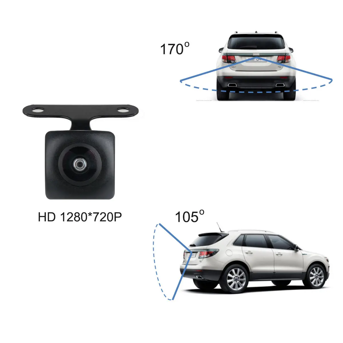 Universal Bil førerspejlets Kamera Backup Parkering Kamera nattesyn Starlight Vandtæt 170 Vidvinkel HD-Farve Billede