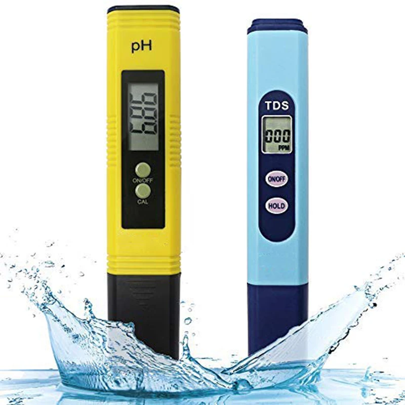 Vandkvaliteten Test Meter,Ph-Meter Tds Meter 2 i 1 Kit med 0-14.00 Ph og 0-9990 Ppm Måle Udvalg for Hydroponics,Akvarier,Dri