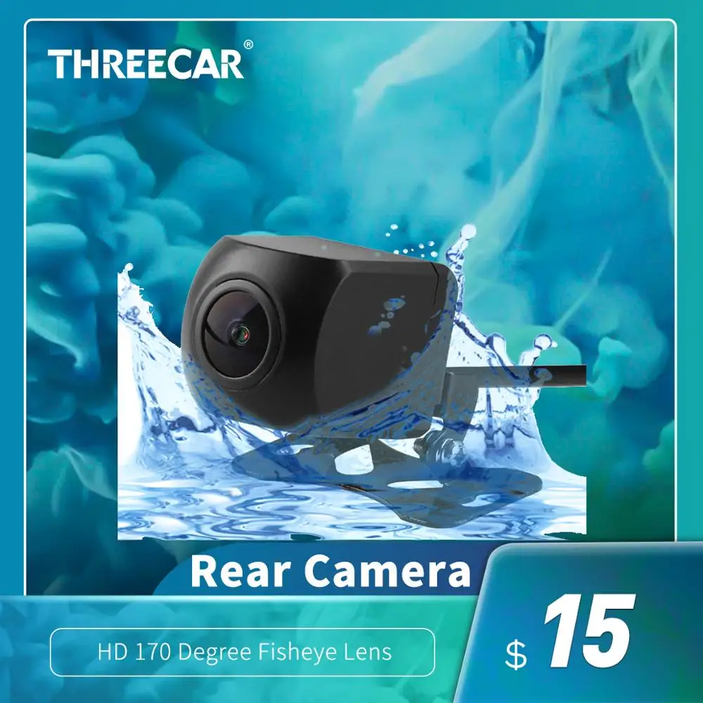 Vandtæt HD 170 Graders Fisheye-Linse Starlight nattesyn Bil Omvendt Backup bakkamera Mini MCCD Omvendt Kamera