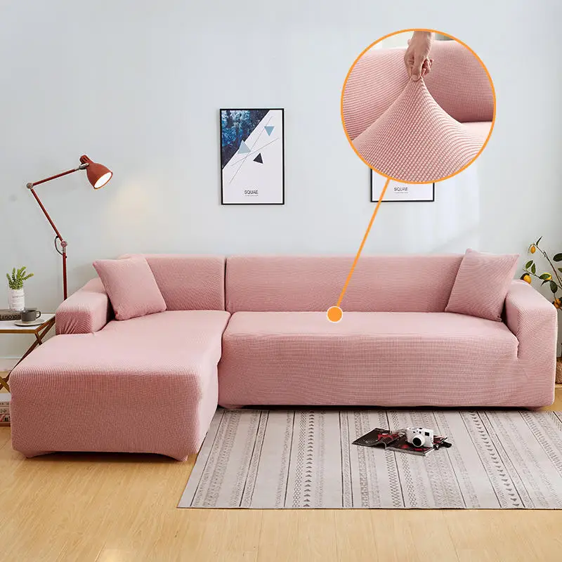 Velour Sofa overtræk til Stue Solid Snit Sofa Dække Elastisk Sofaen Dække Home Decor Fundas Sofa Slipover Top Kvalitet