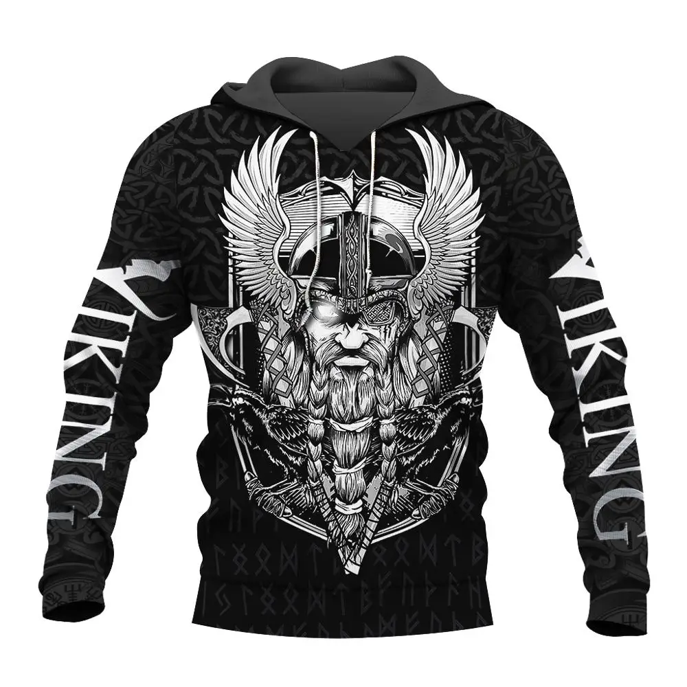 Viking Tatoveringer Raven Og Odin 3D Printet Mænd hættetrøjer Harajuku Mode Hooded Sweatshirt Efteråret Unisex hoodie sudadera hombre K598