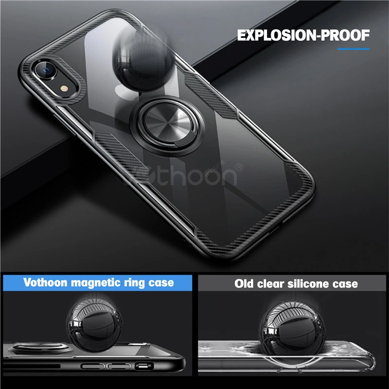 Vothoon Magnetisk Ring Silicium Phone Case For iphone 12 Pro Max 12 Mini-11 Pro XS Antal Tilbage Dække Sagen