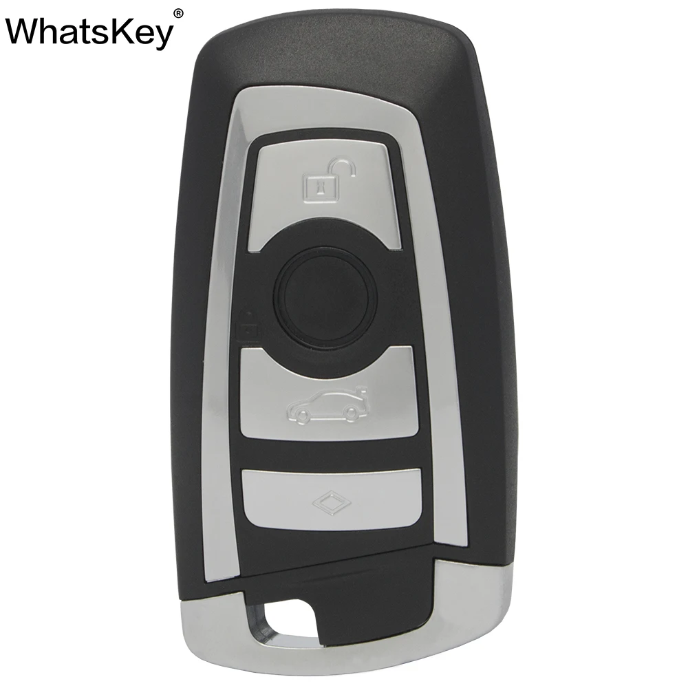 WhatsKey 3/4-Knappen Smart Bil for Shell Cover Til BMW CAS4 3 5 7-Serie E90 E92 F10 F20 F30 X5 Keyless entry Fjernbetjening Key FOB Sag