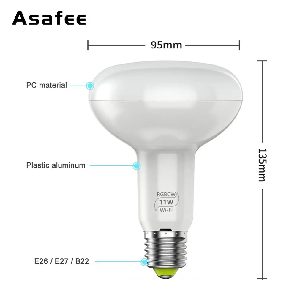 Wifi Smart Lys 7w Pæren 9W 11W E27 Led-Lampe kan Dæmpes RGB Fjernbetjening Led-Pære For Alexa, Google Startside IOS Android