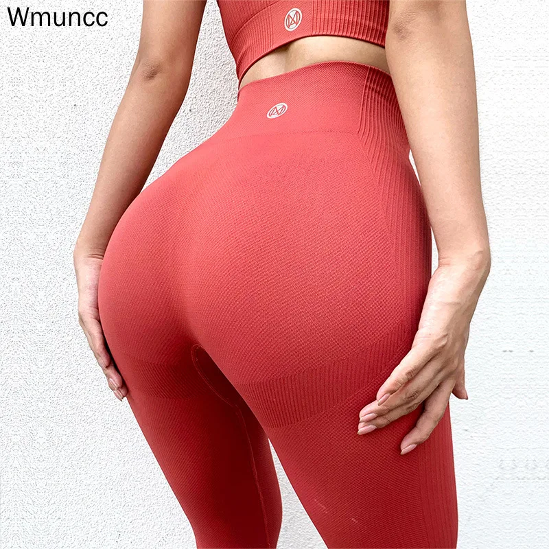 Wmuncc Kvinder Yoga Bukser, Sport Leggings Elastisk Trænings-Og Motionscenter Kører Problemfri Fitnesscenter Høj Talje, Mave Kontrol Booty Tights