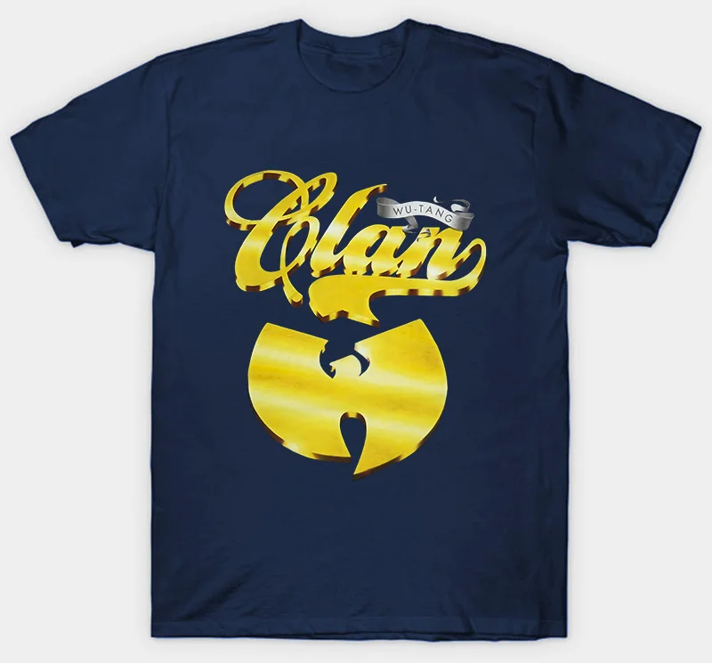 Wu Tang Clan Guld Klan-Logo, Sort T-Shirt Nye Officielle Hip Hop Rap Wutang