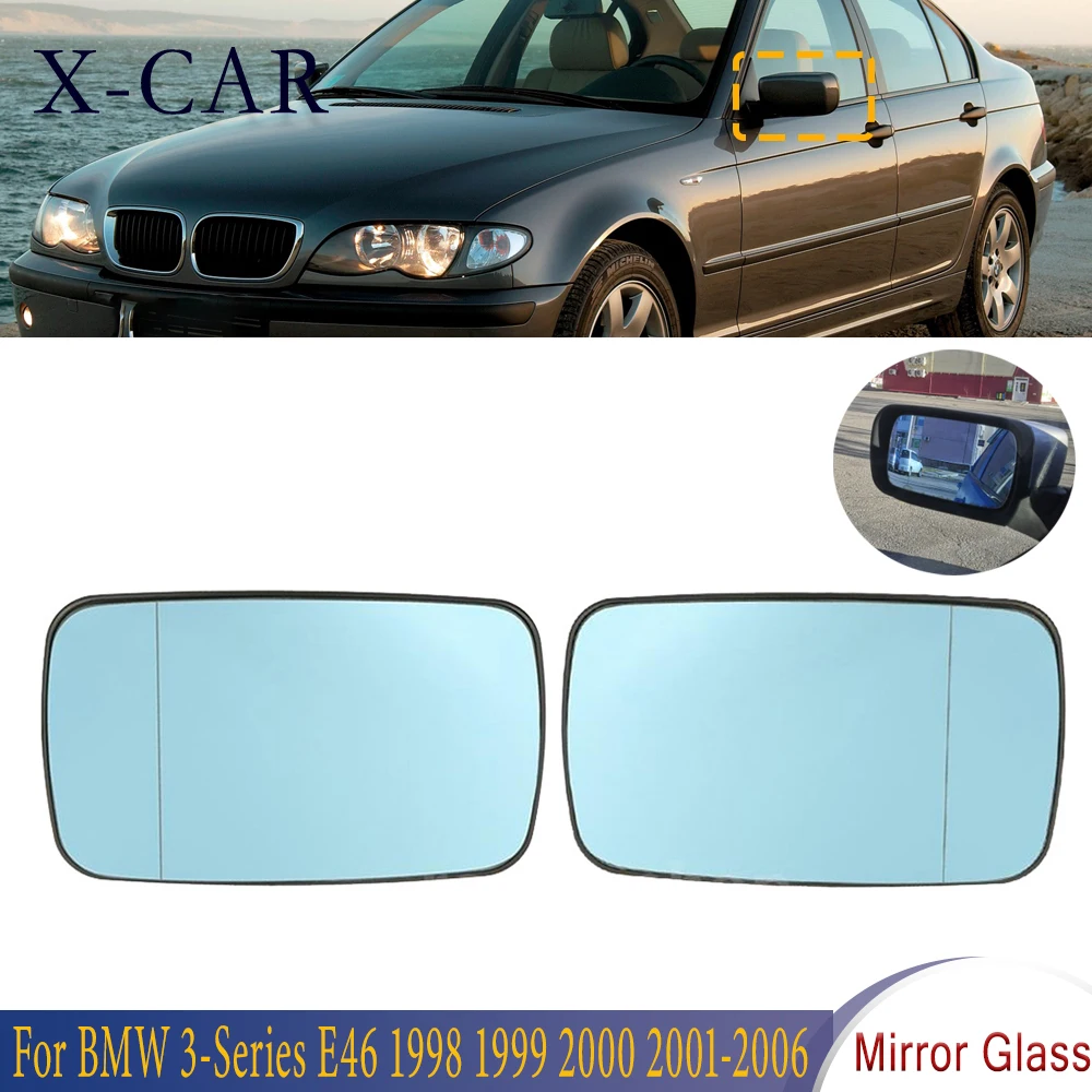 X-BIL til Venstre, Højre Opvarmet bakspejlet Side Spejl Glas Til BMW 3-Serie E46 1998 1999 2000 2001 2002 2003 2004 2005 2006