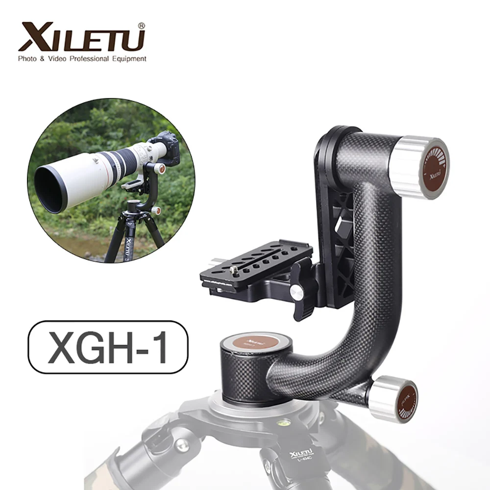 XILETU XGH-1 PanoramicGimbal Stativ Teleobjektiv Panorama Hoved Gimbal Beslag DSLR-Kamera