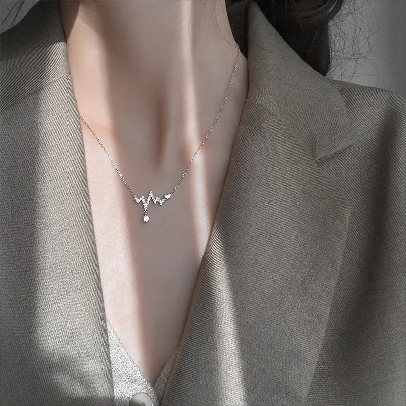 XIYANIKE 25 Sterling Sølv Mousserende Zircon Kæde Halskæde til Kvinder Kreative Trendy Geometriske Elegant Party Smykker Gaver